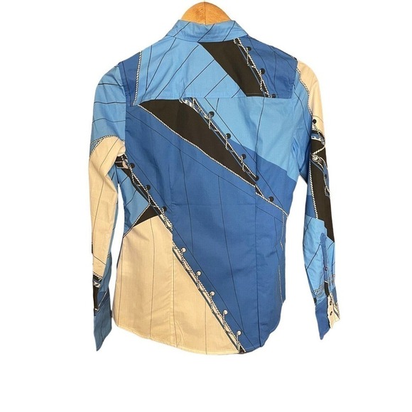 J CREW NWT COTTON POPLIN SLIM PERFECT SHIRT IN RATTI® REGATTA PRINT Size 2 - Picture 5 of 8